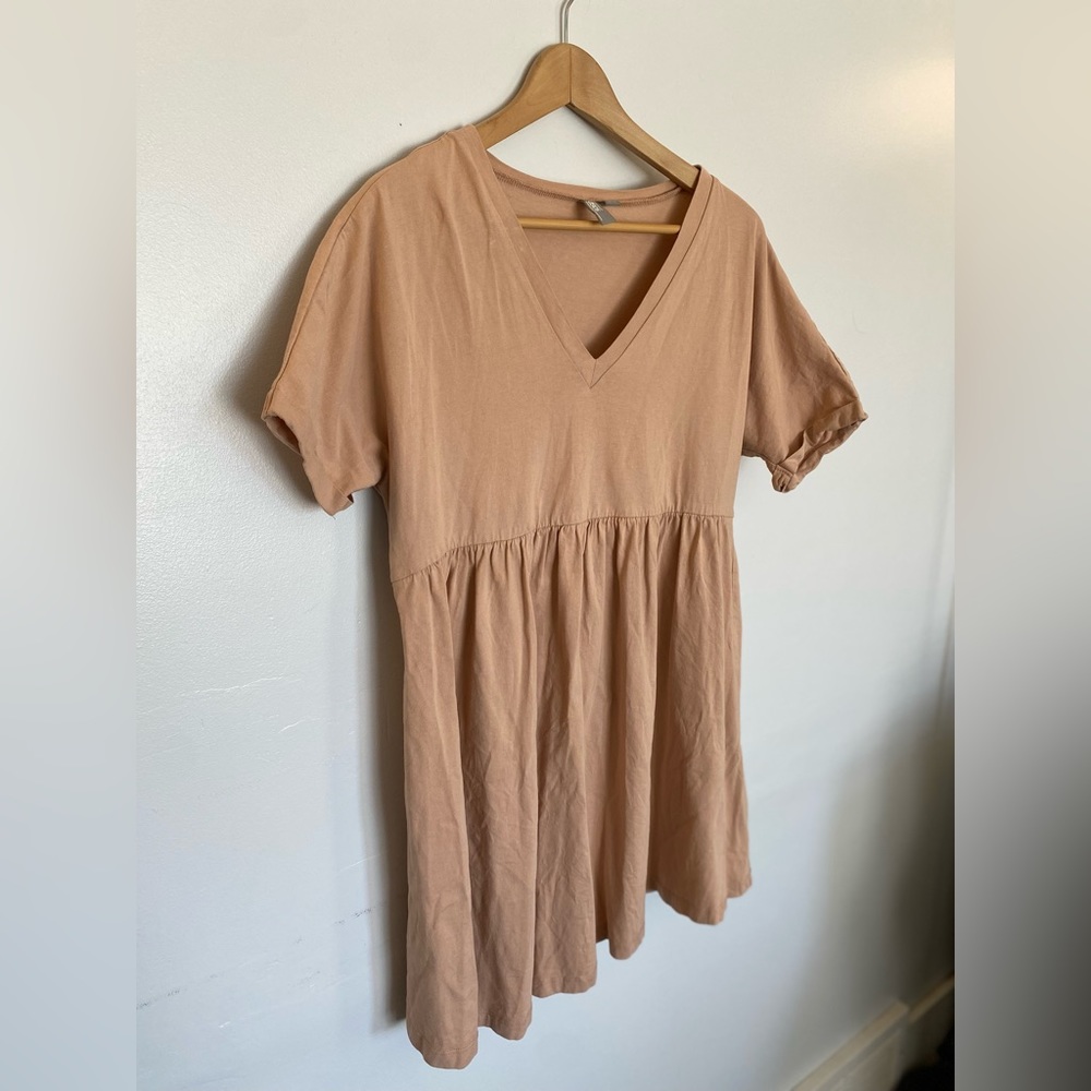 ASOS short sleeve tan dress US size 10